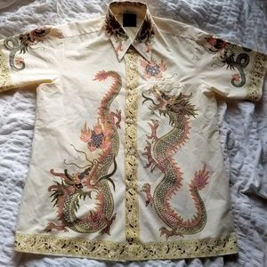 Vintage Chinese Dragon Button up